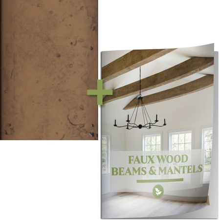 Ekena Millwork 10-inch x 7-inch SAMPLE - Knotty Pine Endurathane Faux Wood Beam w/ Catalog -Premium Aged Finish SAMPLE-KIT-BMKPZD